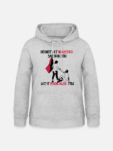Radikalisiert euch! - Frauen Hoodie - Hellgrau meliert