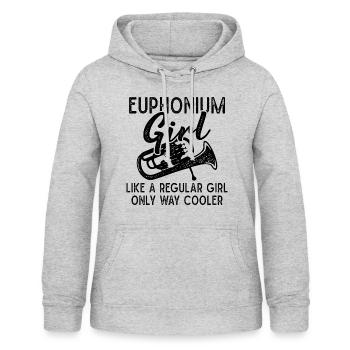Euphonium Mädchen Orchester Musiker - Frauen Hoodie - Hellgrau meliert - Vorne - AI Model Female 172 light (172cm)