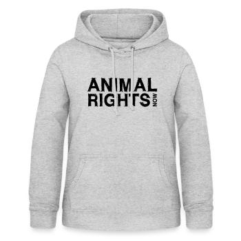 ANIMAL RIGHTS NOW_01 - Women's Hoodie - light heather grey - Front - AI Model Female 172 light (172cm)
