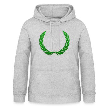 couronne de laurier - Sweat à capuche Femme - gris clair chiné - Devant - AI Model Female 172 light (172cm)