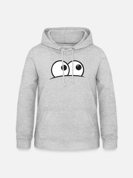 Augen - Frauen Hoodie - Hellgrau meliert