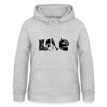Ski Fahrer T-Shirts | Apre-Ski Skigebiet Geschenke - Frauen Hoodie - Hellgrau meliert - Vorne - AI Model Female 172 light (172cm)
