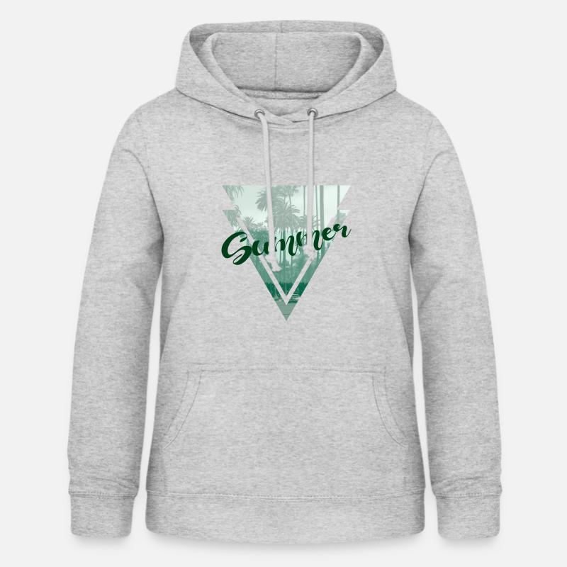 été - Sweat à capuche Femme - gris clair chiné