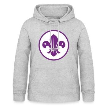 Pfadfinder / Pfadfinder - Frauen Hoodie - Hellgrau meliert - Vorne - AI Model Female 172 light (172cm)