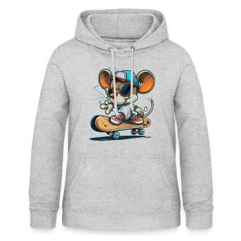 Mouse Moves - Women's Hoodie - light heather grey - Front - AI Model Female 172 light (172cm)
