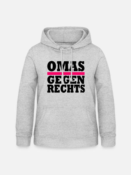 Omas Gegen Rechts - Frauen Hoodie - Hellgrau meliert