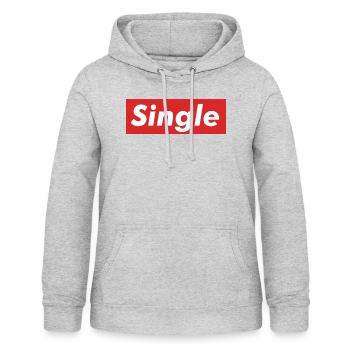Single - Frauen Hoodie - Hellgrau meliert - Vorne - AI Model Female 172 light (172cm)