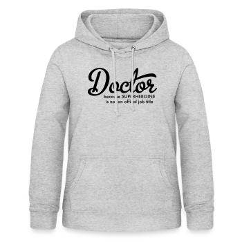 Docteur - Sweat à capuche Femme - gris clair chiné - Devant - AI Model Female 172 light (172cm)