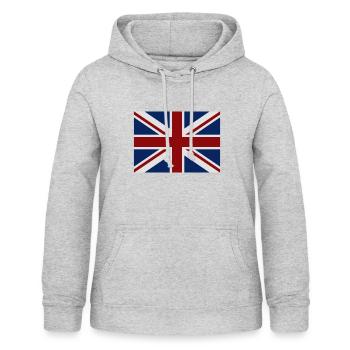Great Britain flag - Women's Hoodie - light heather grey - Front - AI Model Female 172 light (172cm)