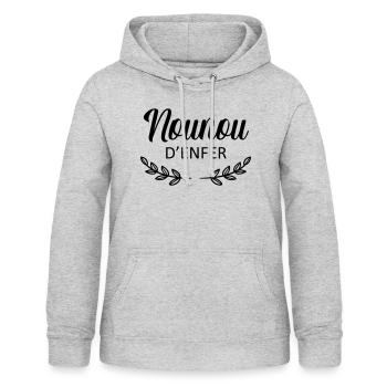 Nanny from Hell - Women's Hoodie - light heather grey - Front - AI Model Female 172 light (172cm)