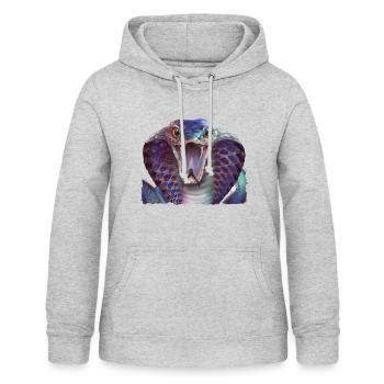Giant Cobra - Women's Hoodie - light heather grey - Front - AI Model Female 172 light (172cm)