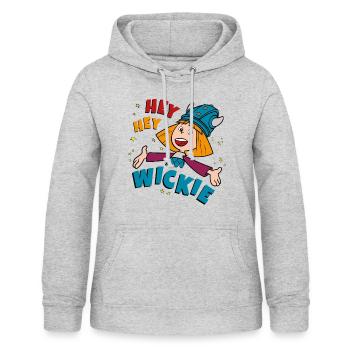 Wickie Und Die Starken Männer Hey Hey Wickie - Frauen Hoodie - Hellgrau meliert - Vorne - AI Model Female 172 light (172cm)