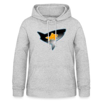 Goldfisch und Hai - Frauen Hoodie - Hellgrau meliert - Vorne - AI Model Female 172 light (172cm)