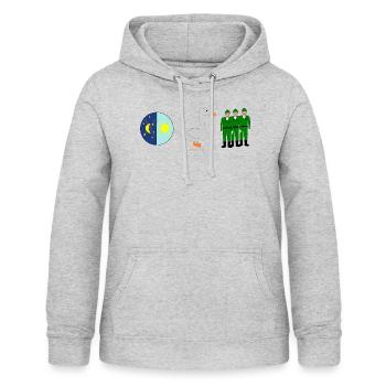 Rebus Naja - Frauen Hoodie - Hellgrau meliert - Vorne - AI Model Female 172 light (172cm)
