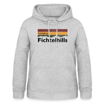 Fichtelgebirge Kösseine Schneeberg Ochsenkopf - Frauen Hoodie - Hellgrau meliert - Vorne - AI Model Female 172 light (172cm)