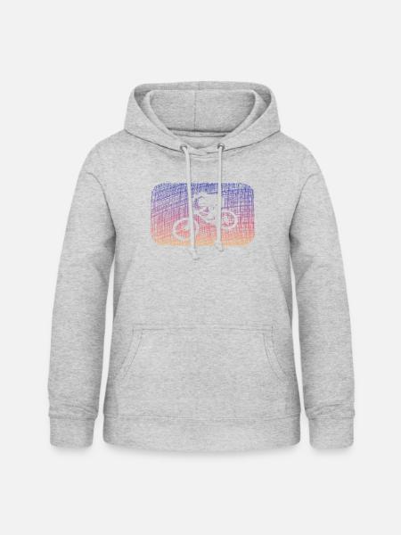 biken - Frauen Hoodie - Hellgrau meliert