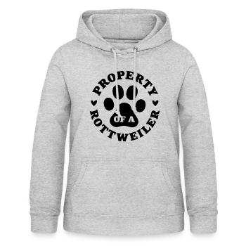 Eigentum eines Rottweilers - Frauen Hoodie - Hellgrau meliert - Vorne - AI Model Female 172 light (172cm)