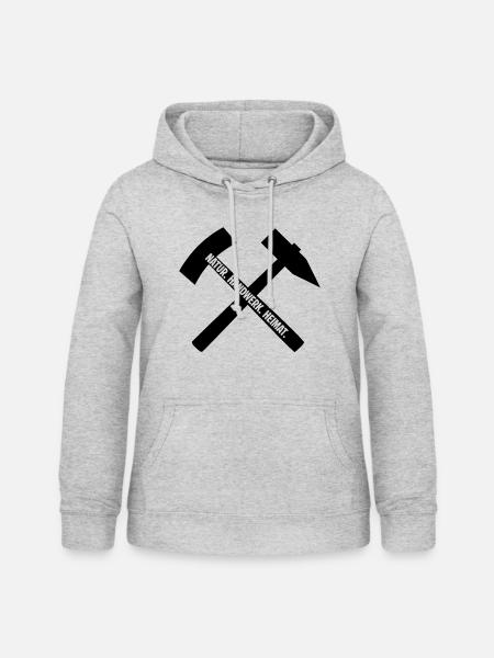 Erzgebirge Handwerk - Frauen Hoodie - Hellgrau meliert