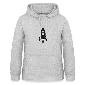 rocket - Felpa con cappuccio da donna - grigio chiaro melange - Fronte - AI Model Female 172 light (172cm)