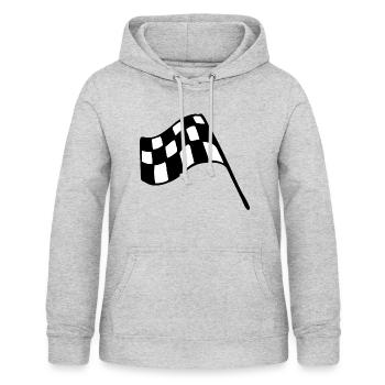 zielflagge - Frauen Hoodie - Hellgrau meliert - Vorne - AI Model Female 172 light (172cm)