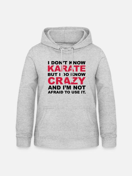 Crazy - Frauen Hoodie - Hellgrau meliert