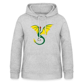 Jugger Basilisken Basel Merch - Frauen Hoodie - Hellgrau meliert - Vorne - AI Model Female 172 light (172cm)