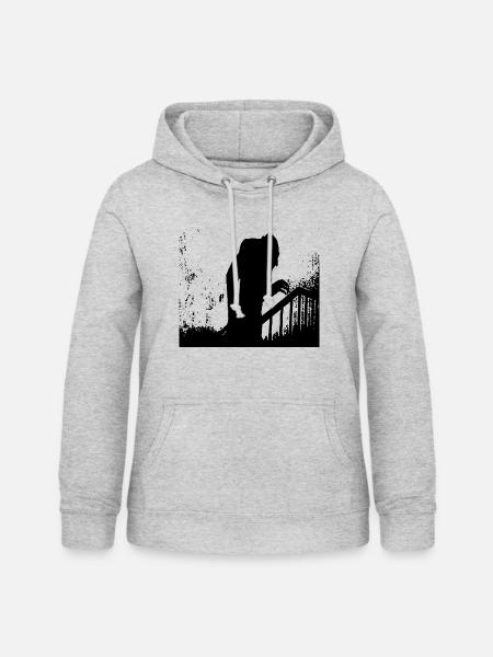 nosferatu - Frauen Hoodie - Hellgrau meliert