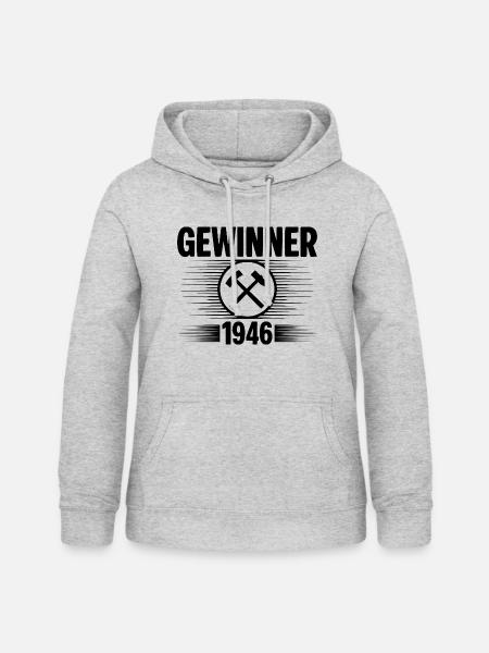 Erzgebirge Gewinner - Frauen Hoodie - Hellgrau meliert