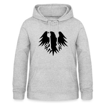 Deutschland Adler Nr.2 (Farbe editierbar) - Frauen Hoodie - Hellgrau meliert - Vorne - AI Model Female 172 light (172cm)