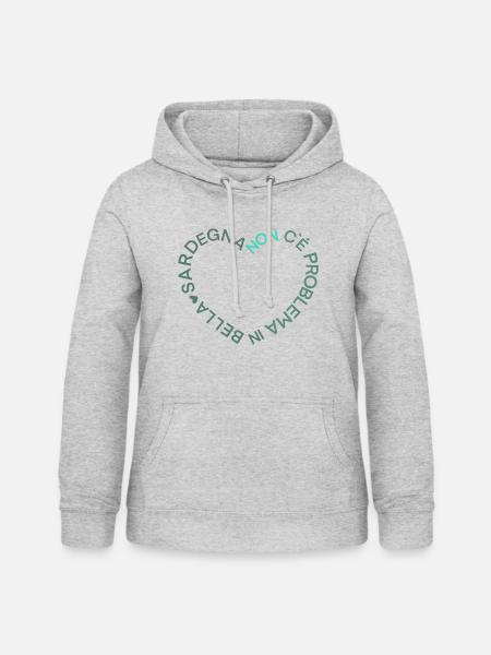 Sardegna nel Cuore - Frauen Hoodie - Hellgrau meliert