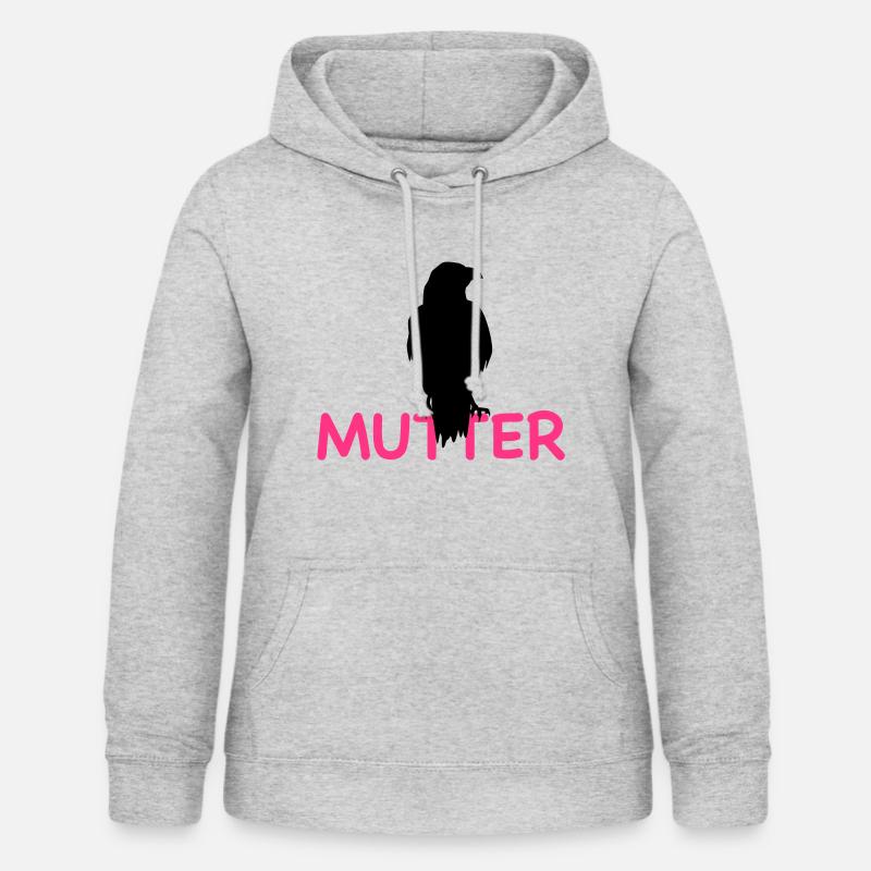 rabenmutter2 - Sweat à capuche Femme - gris clair chiné