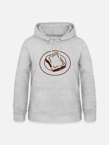 Butter Toast - Frauen Hoodie - Hellgrau meliert