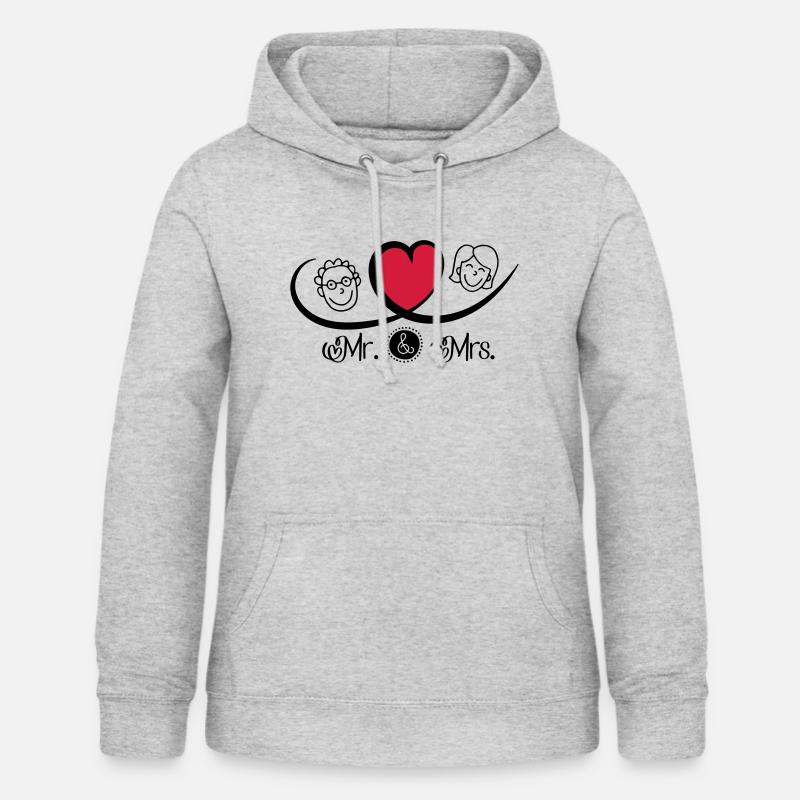 Mr and Mrs - Women's Hoodie - light heather grey