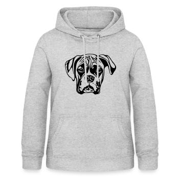 boxer WITHOUT BACKGROUND - Frauen Hoodie - Hellgrau meliert - Vorne - AI Model Female 172 light (172cm)