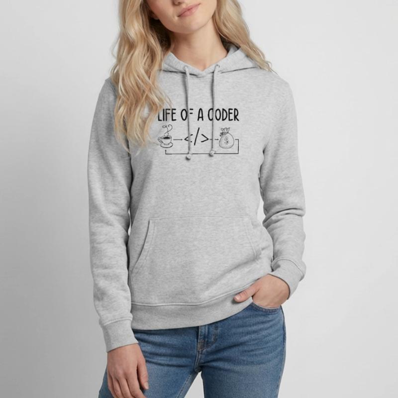 Life Of A Coder Software Developer Programmer Nerd Frauen Hoodie