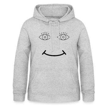 Face - Women's Hoodie - light heather grey - Front - AI Model Female 172 light (172cm)