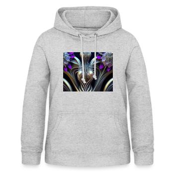 Abstrakt Weiblich - Frauen Hoodie - Hellgrau meliert - Vorne - AI Model Female 172 light (172cm)