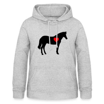 horse - Frauen Hoodie - Hellgrau meliert - Vorne - AI Model Female 172 light (172cm)