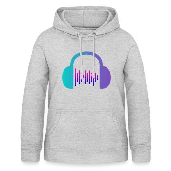 Music Vibes Musik Party - Frauen Hoodie - Hellgrau meliert - Vorne - AI Model Female 172 light (172cm)
