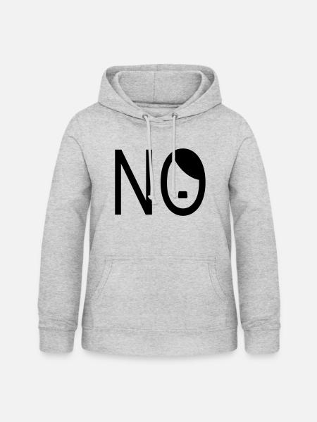 NO - Gegen Nazis - Frauen Hoodie - Hellgrau meliert