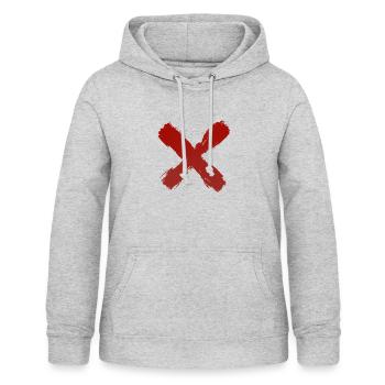 cross - Women's Hoodie - light heather grey - Front - AI Model Female 172 light (172cm)