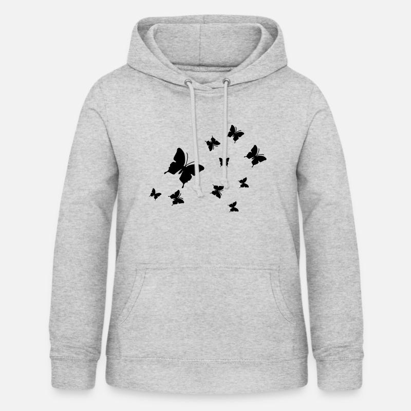 farfalla farfalla - Felpa con cappuccio da donna - grigio chiaro melange