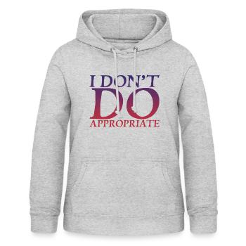 I don't do appropriate 3 - Women's Hoodie - light heather grey - Front - AI Model Female 172 light (172cm)