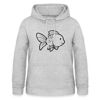 Goldfisch - Frauen Hoodie - Hellgrau meliert - Vorne - AI Model Female 172 light (172cm)