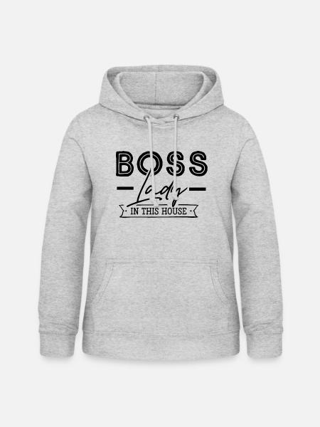 Chefin - Frauen Hoodie - Hellgrau meliert