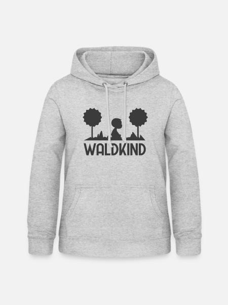 Waldkind - Frauen Hoodie - Hellgrau meliert
