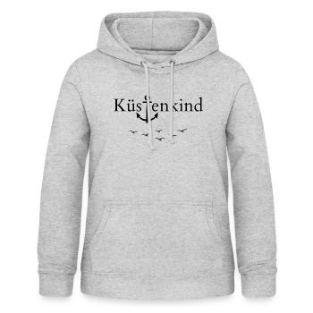 Küstenkind - Frauen Hoodie - Hellgrau meliert - Vorne - AI Model Female 172 light (172cm)