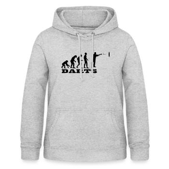 Fléchettes - Sweat à capuche Femme - gris clair chiné - Devant - AI Model Female 172 light (172cm)
