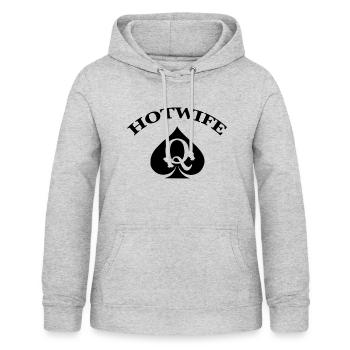 Hotwife - Frauen Hoodie - Hellgrau meliert - Vorne - AI Model Female 172 light (172cm)