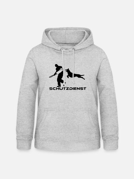 (67) Schutzdienst - Frauen Hoodie - Hellgrau meliert